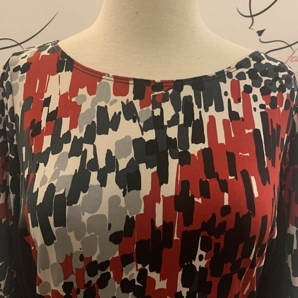 Allen B. Size M. Short Dress, shift, sheath. Stretch. Long Sleeve. B32 - Picture 3 of 6